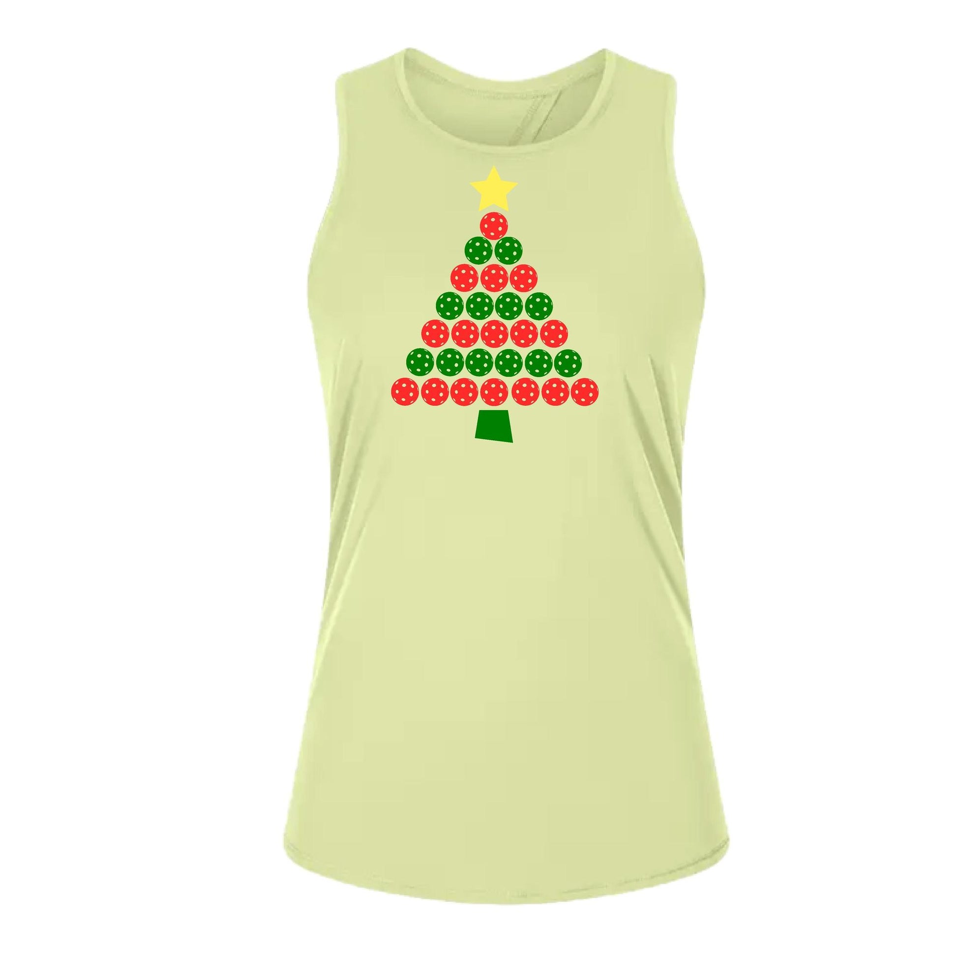 Christmas Tree | Clearance Women's Split Back or Tied Back Pickleball Tank | 80/20 Nylon Spandex Mix