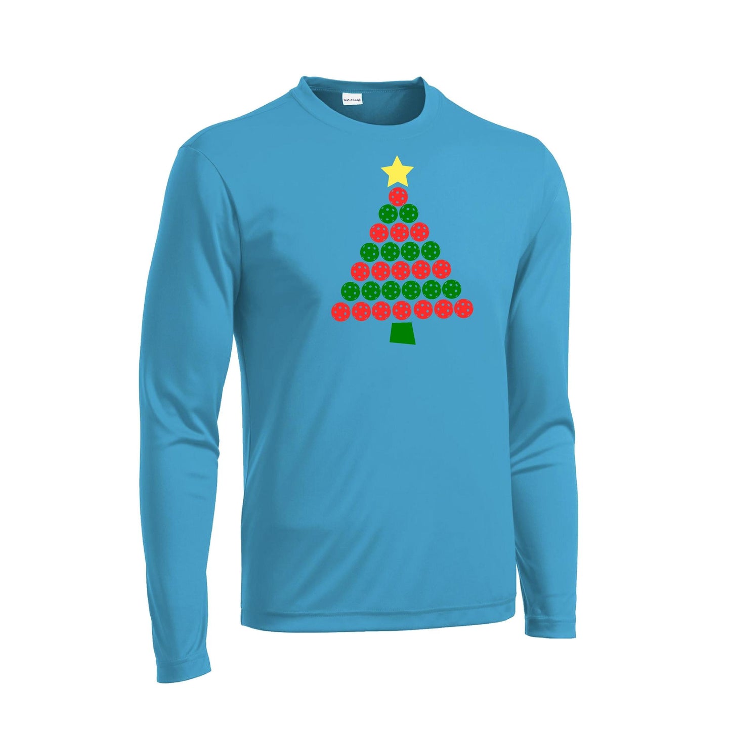 Christmas Tree | Men's Long Sleeve Athletic Performance T-Shirt | 100% Polyester