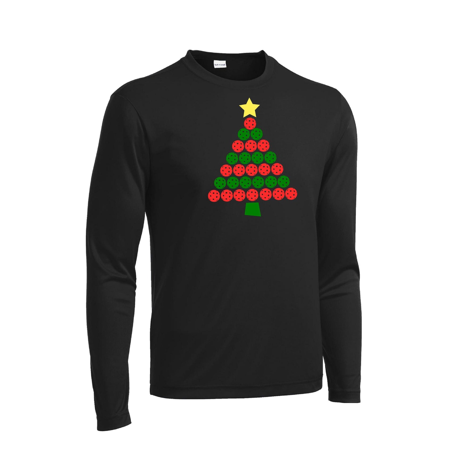 Christmas Tree | Men's Long Sleeve Athletic Performance T-Shirt | 100% Polyester