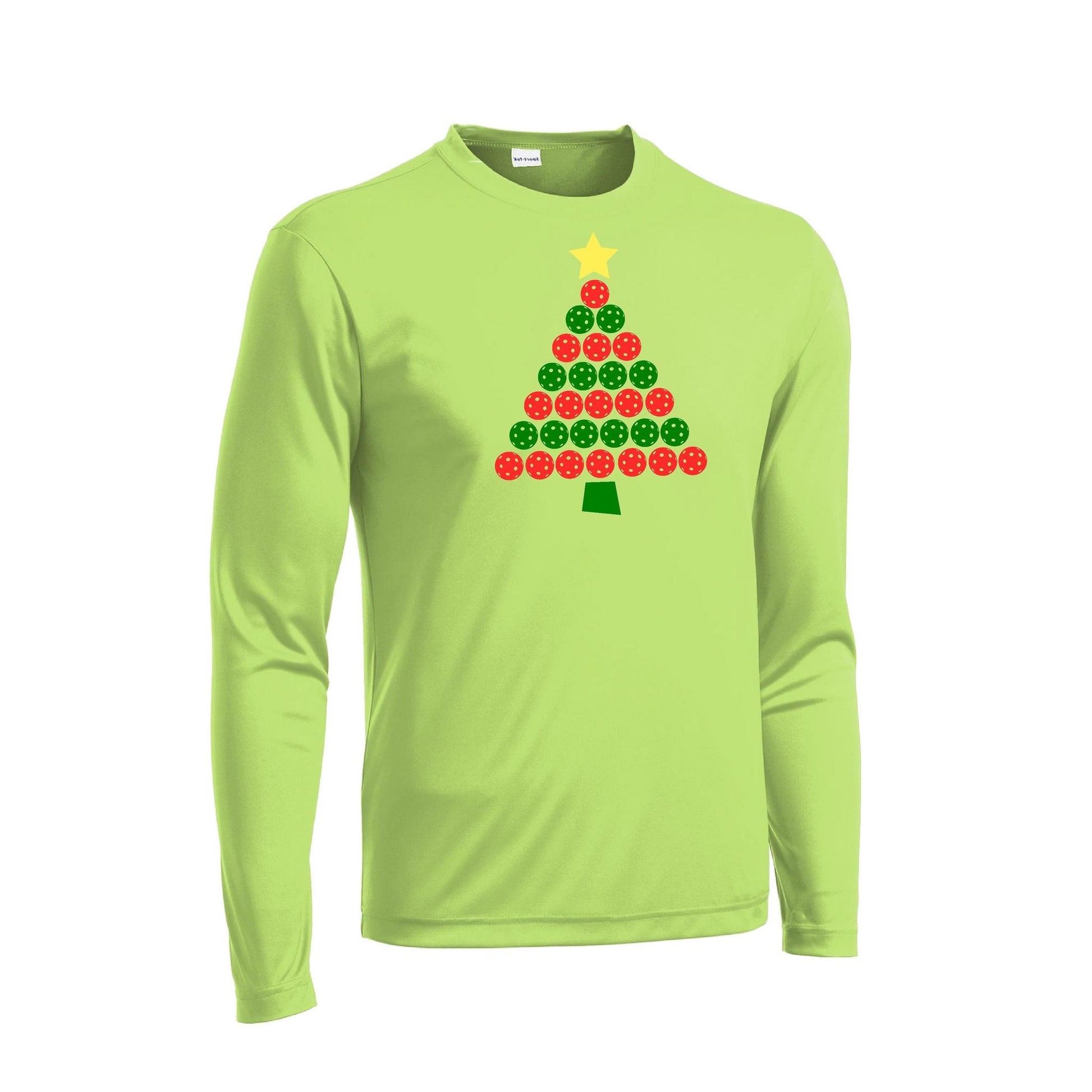 Christmas Tree | Men's Long Sleeve Athletic Performance T-Shirt | 100% Polyester