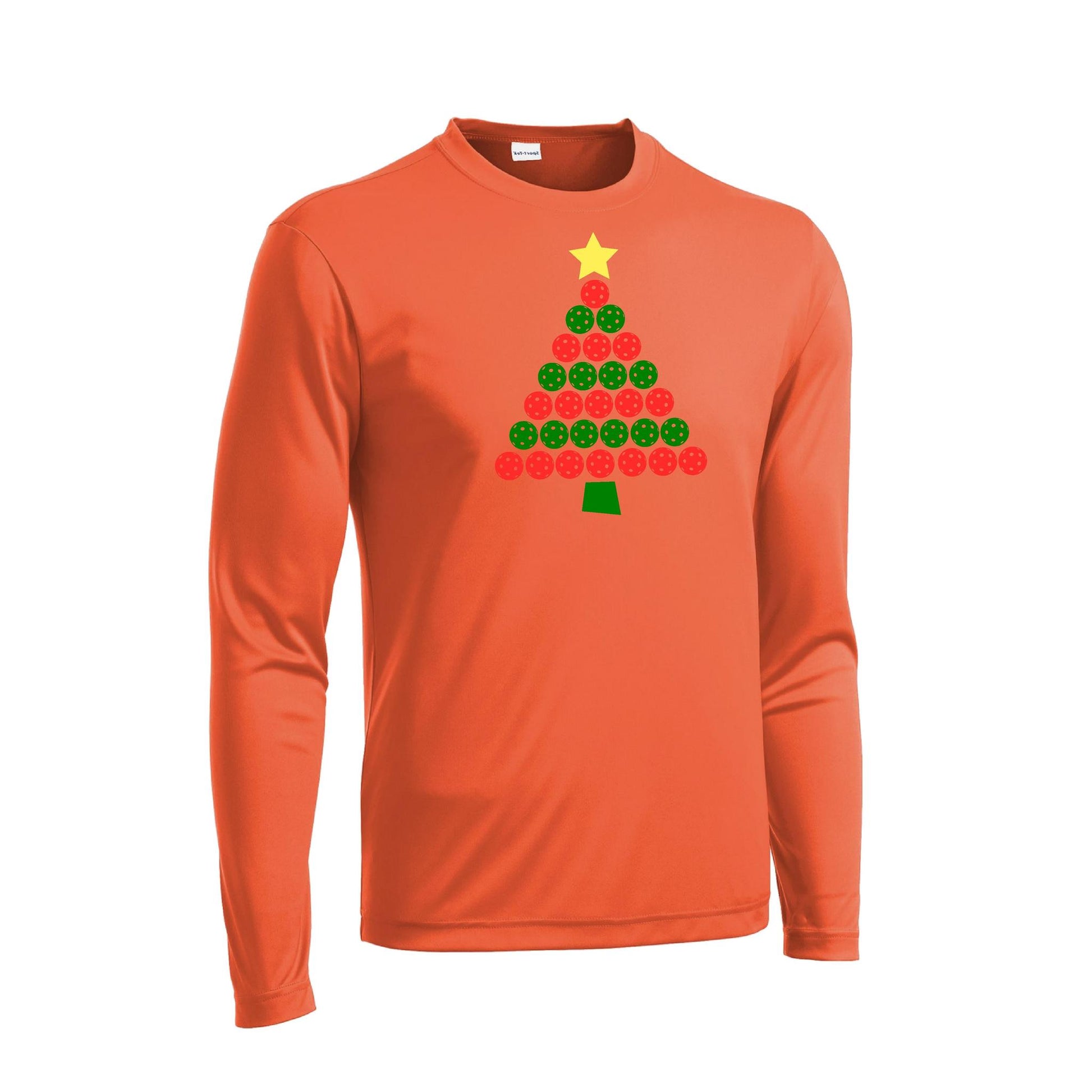 Christmas Tree | Men's Long Sleeve Athletic Performance T-Shirt | 100% Polyester