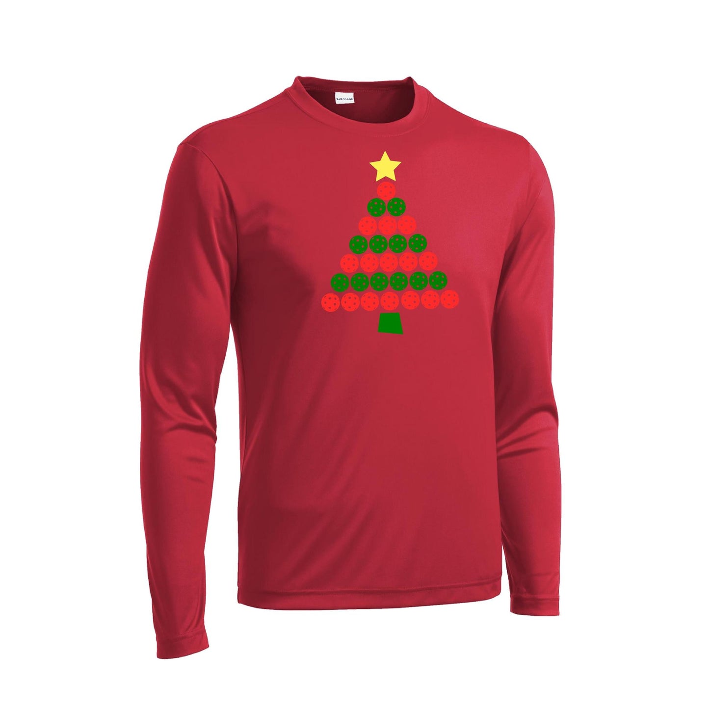 Christmas Tree | Men's Long Sleeve Athletic Performance T-Shirt | 100% Polyester