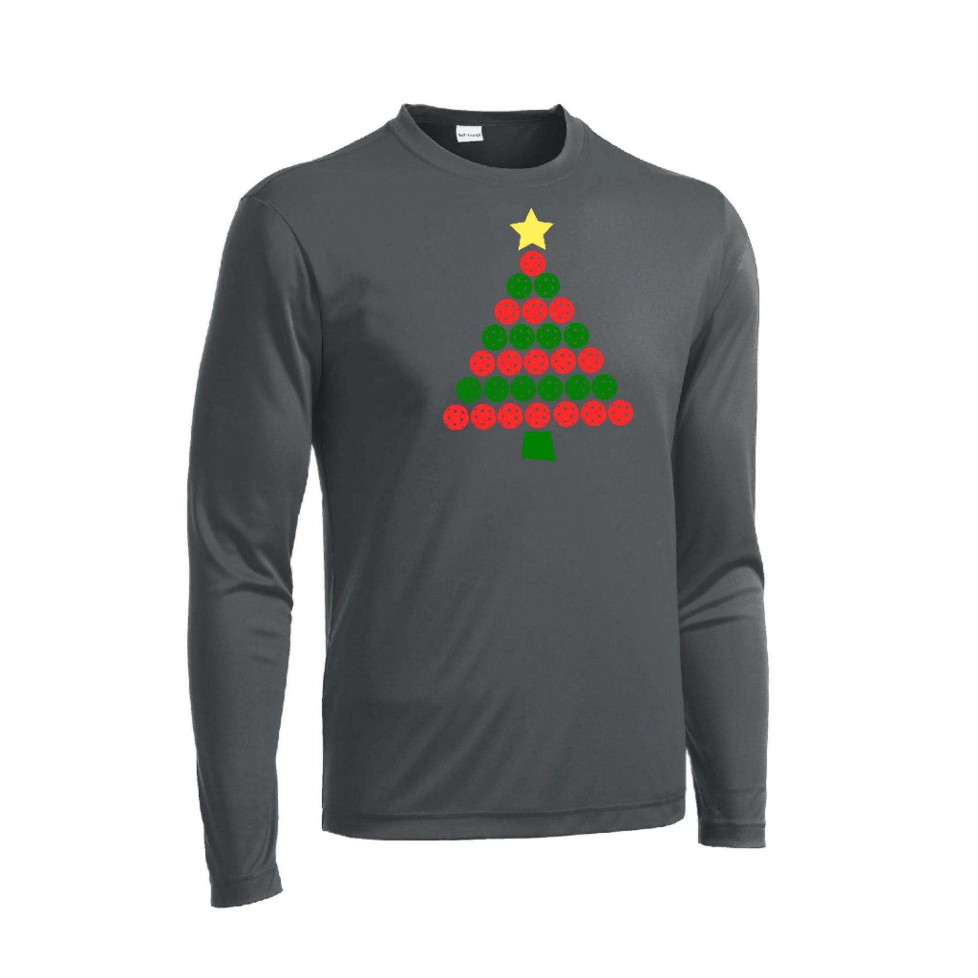 Christmas Tree | Men's Long Sleeve Athletic Performance T-Shirt | 100% Polyester
