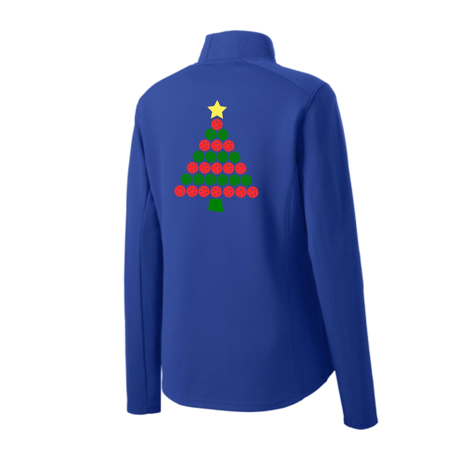 Christmas Tree | Women's 1/4 Zip Pickleball Performance Pullover Shirt | 100% Polyester