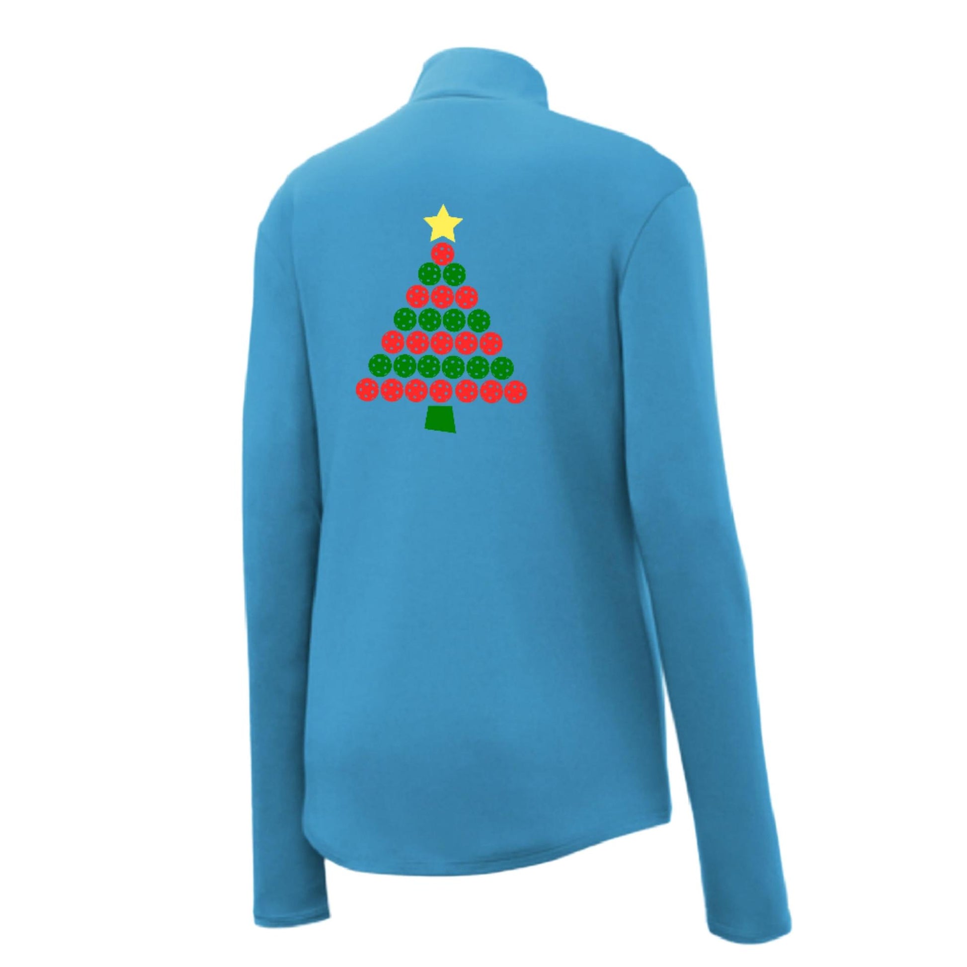 Christmas Tree | Women's 1/4 Zip Pickleball Performance Pullover Shirt | 100% Polyester