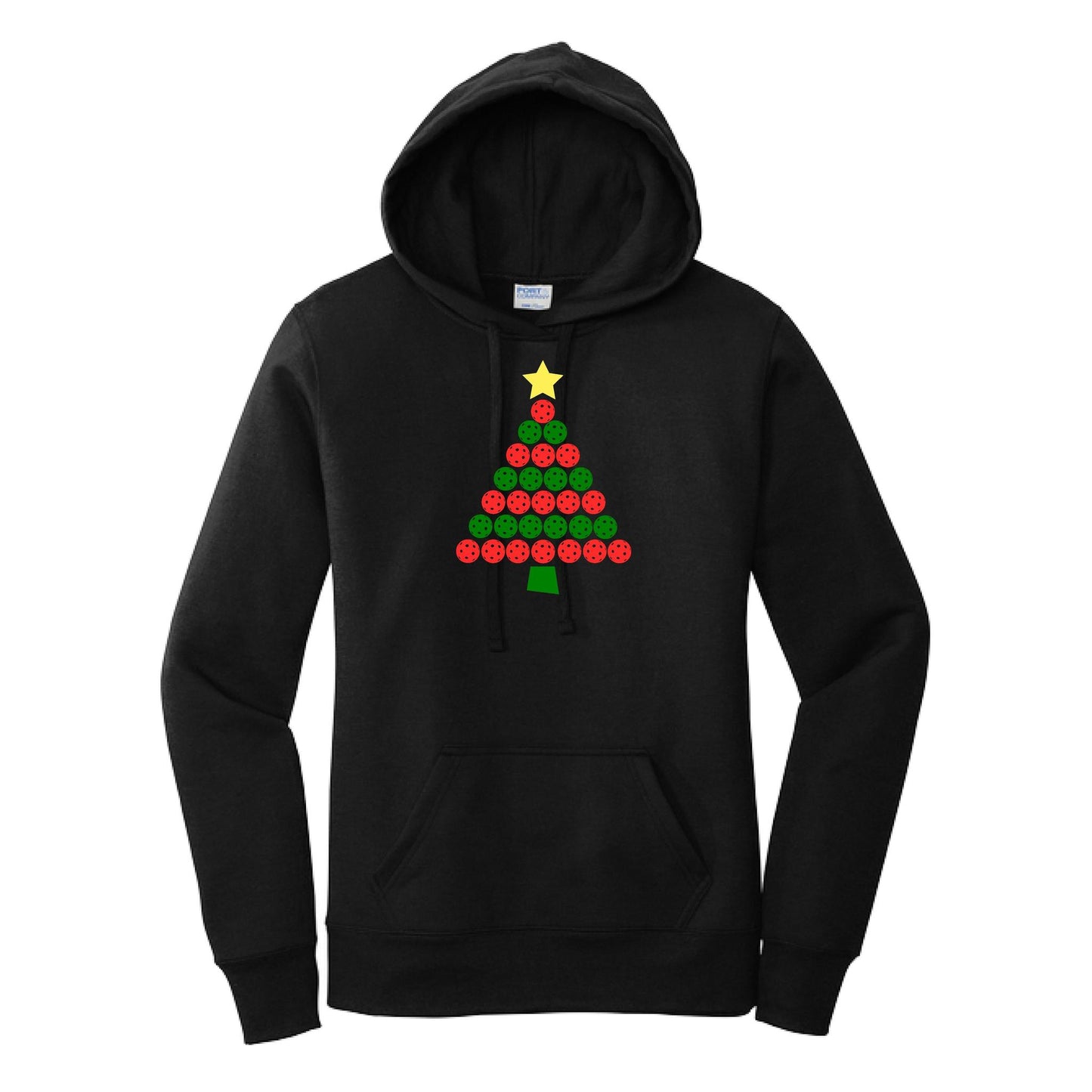 Christmas Tree | Women’s Fitted Hoodie Pickleball Sweatshirt | 50% Cotton 50% Poly Fleece