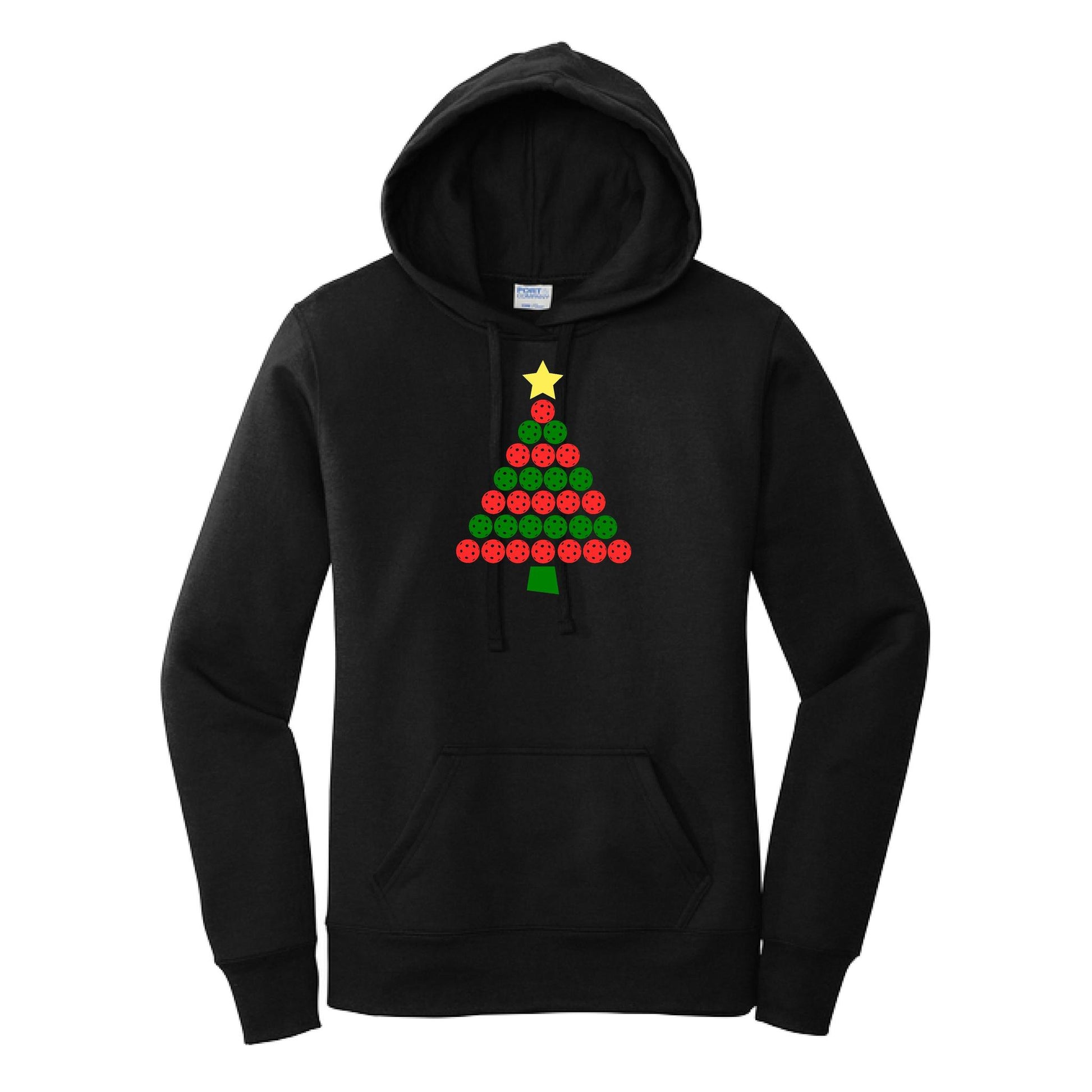 Christmas Tree | Women’s Fitted Hoodie Pickleball Sweatshirt | 50% Cotton 50% Poly Fleece