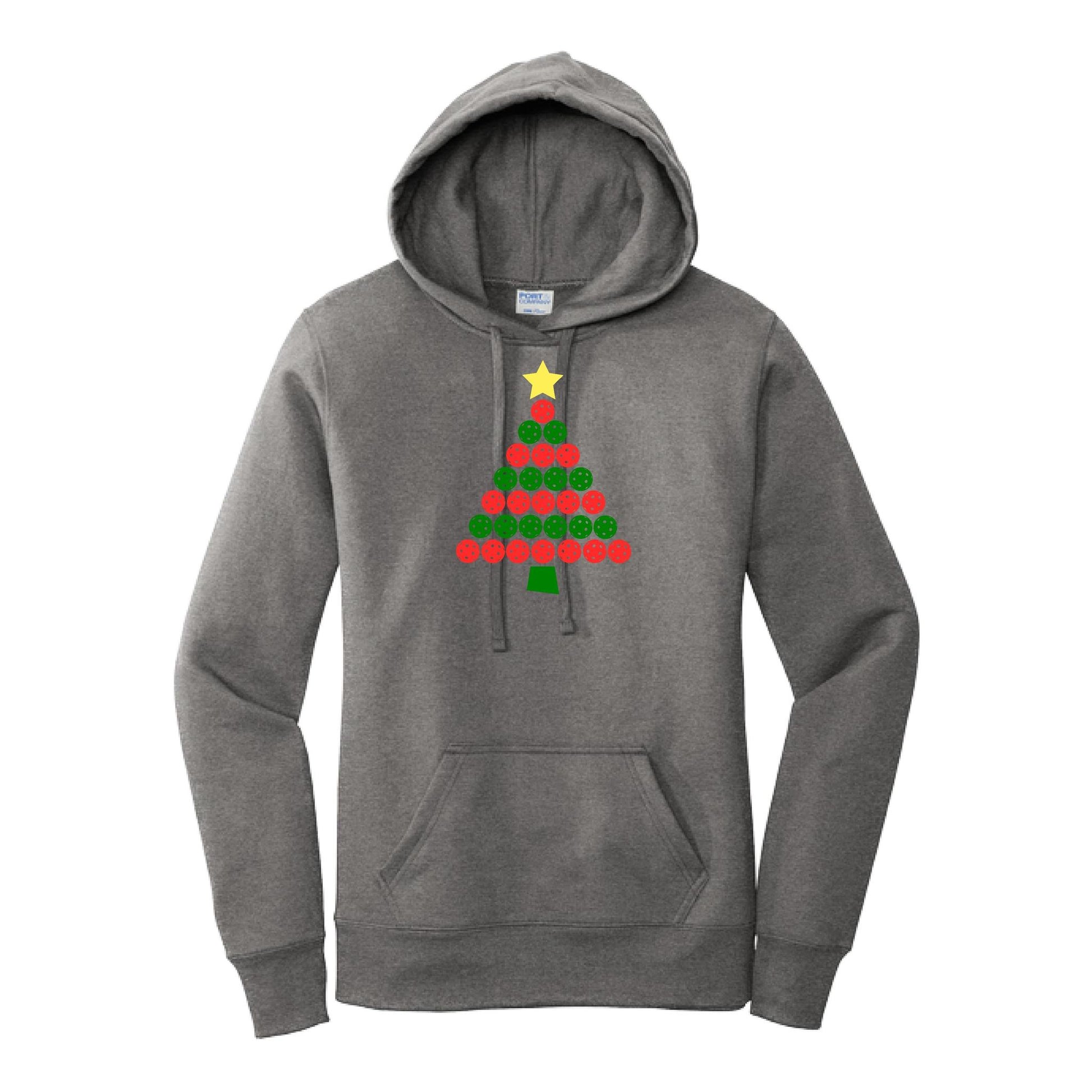 Christmas Tree | Women’s Fitted Hoodie Pickleball Sweatshirt | 50% Cotton 50% Poly Fleece