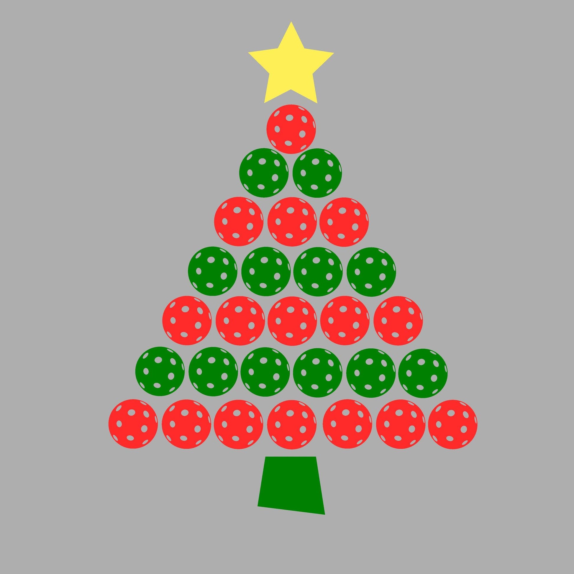 Christmas Tree | Women’s Short Sleeve Crewneck Pickleball Performance T-Shirts | 100% Polyester