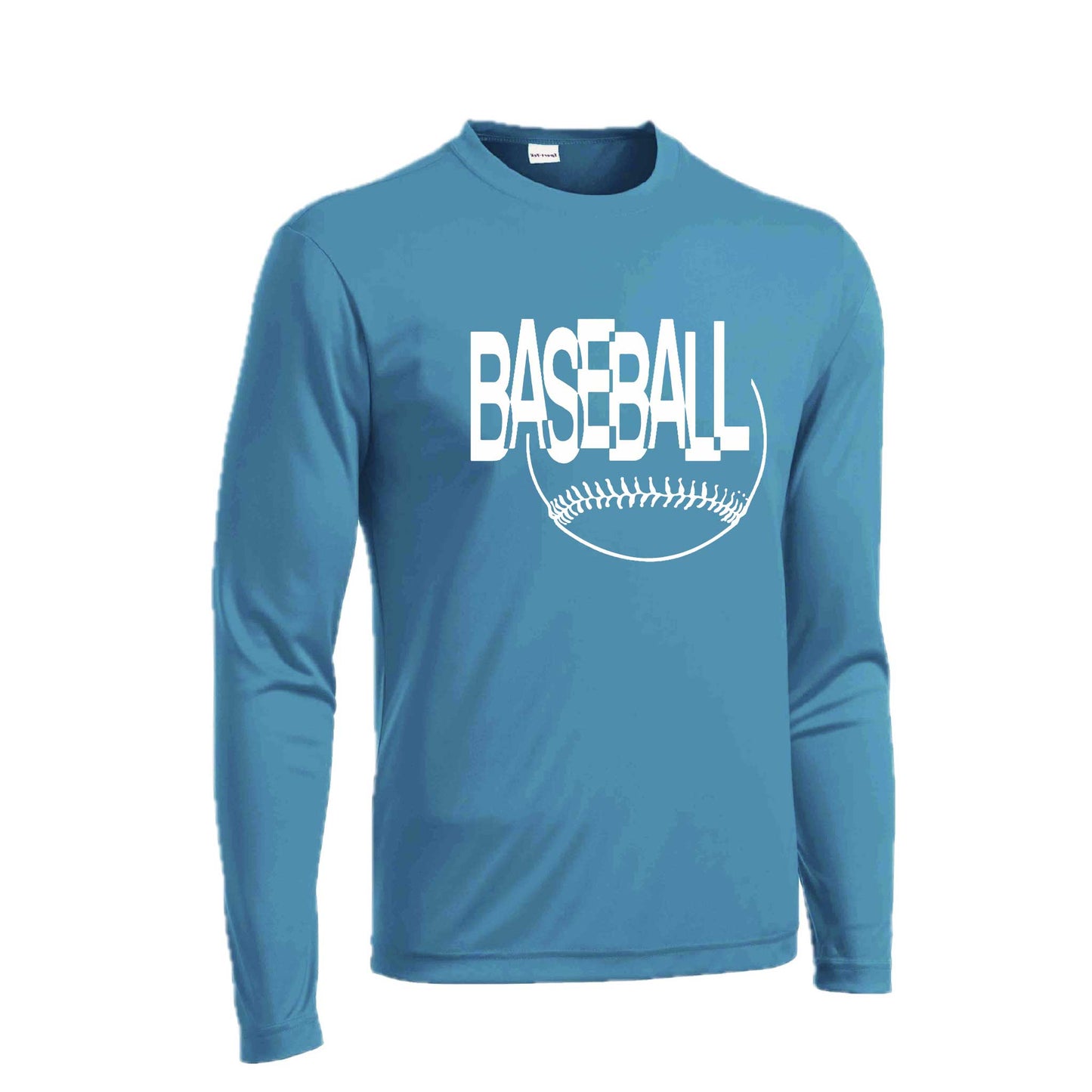 Clean Up | Men's Long Sleeve Athletic Baseball Performance T-Shirt | 100% Polyester