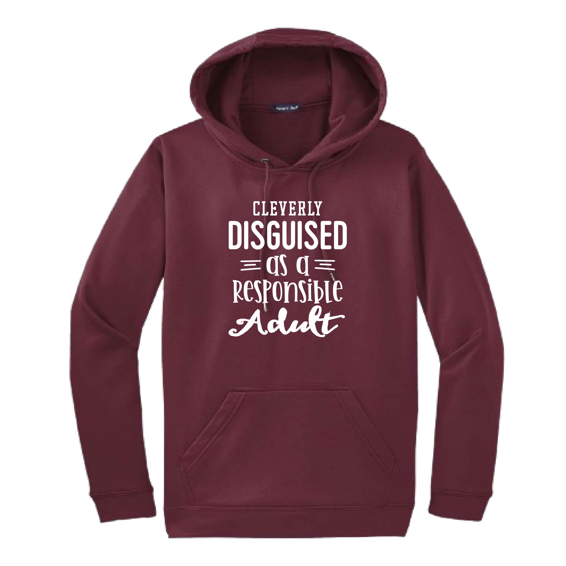 Cleverly Disguised as a Responsible Adult | Unisex Hoodie Athletic Sweatshirt | 50% Cotton/50% Polyester