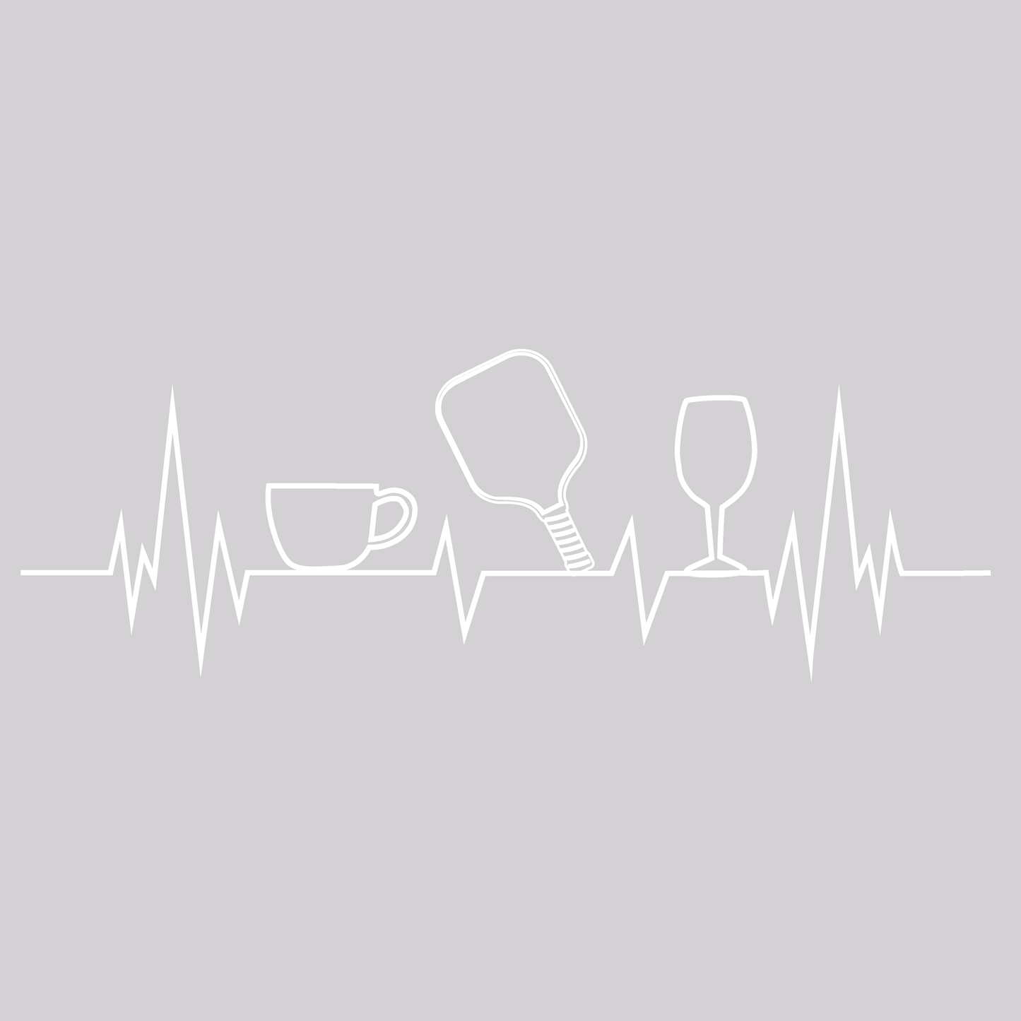 Coffee, Pickleball, Wine Heartbeat EKG | Pickleball Visors | Moisture Wicking 100% Polyester