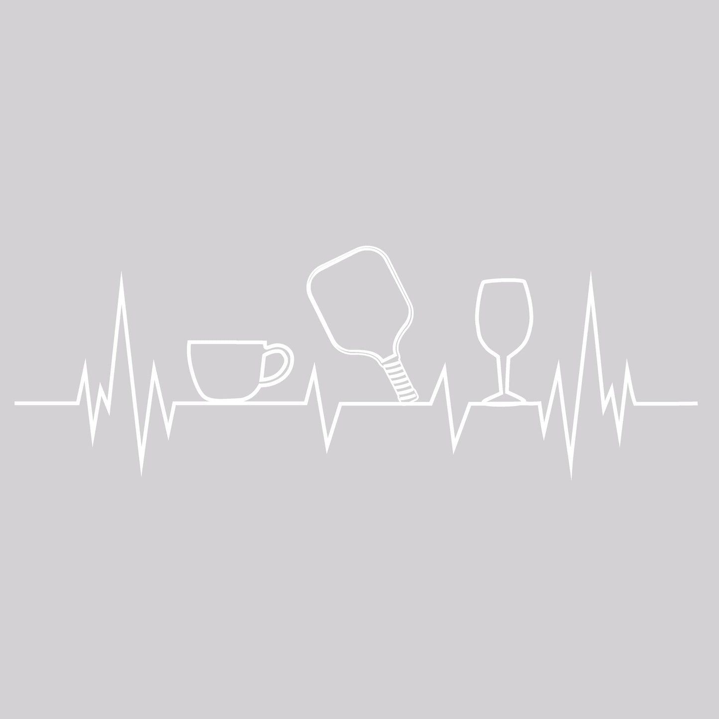 Coffee, Pickleball, Wine Heartbeat EKG | Pickleball Hat | Moisture-Wicking 100% Polyester