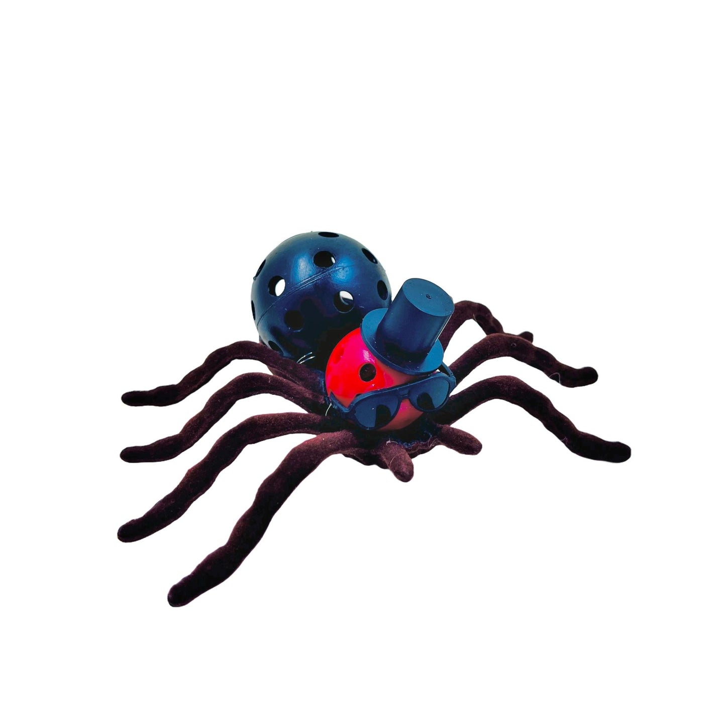 Cool Small Pickleball Spiders in Sunglasses and Top Hat | Pickleball Halloween Gifts And Decor