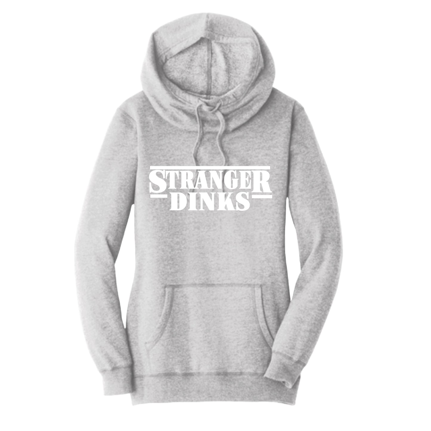 Stranger Dinks | Women’s Cowl-Neck Hoodie Pickleball Sweatshirt | 55% Cotton 45% Poly Fleece