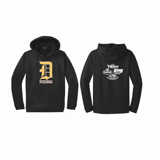 Davis High School Pickleball Club | Unisex Black Hoodie Athletic Sweatshirts | 50% Cotton/50% Polyester