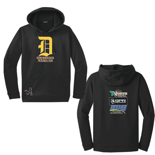 Davis High School Pickleball Club | Unisex Black Hoodie Athletic Sweatshirts | 50% Cotton/50% Polyester