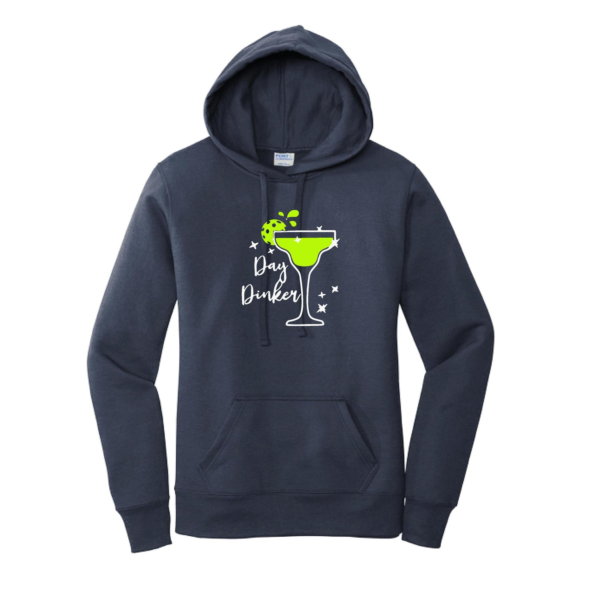 Day Dinker Pickleball Lime | Women’s Fitted Hoodie Pickleball Sweatshirt | 50% Cotton 50% Poly Fleece