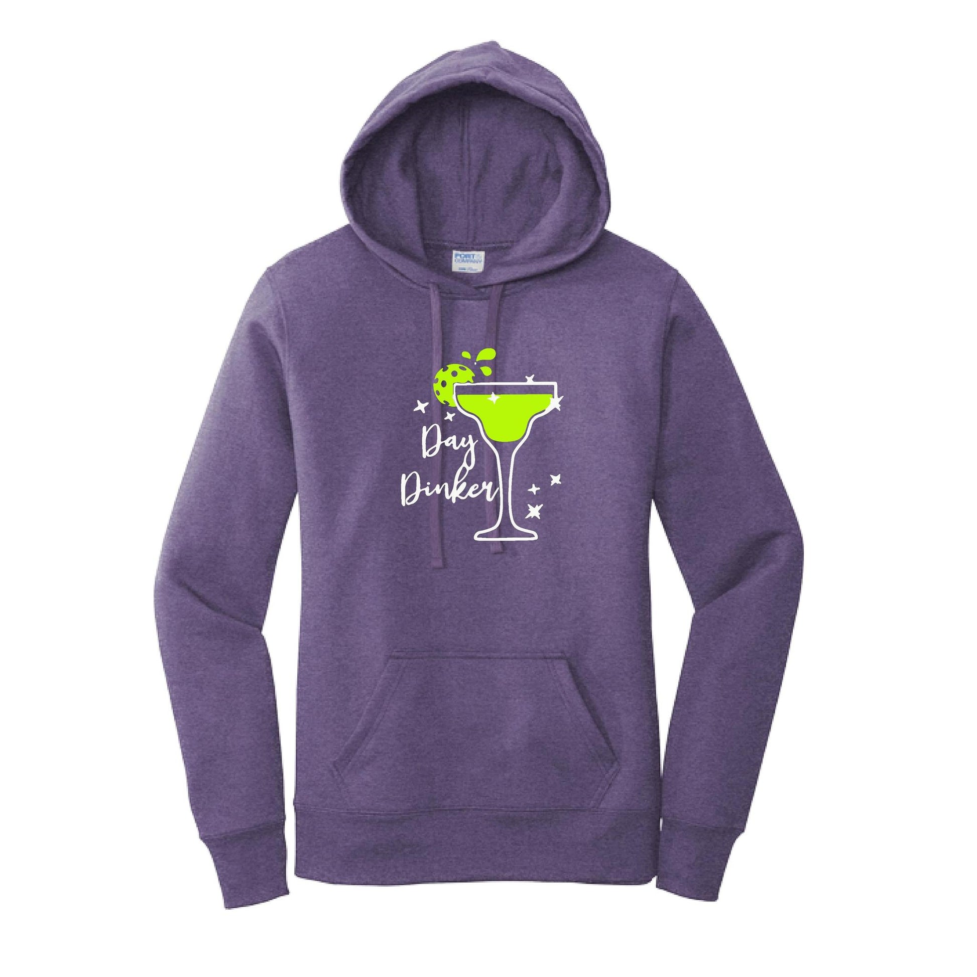 Day Dinker Pickleball Lime | Women’s Fitted Hoodie Pickleball Sweatshirt | 50% Cotton 50% Poly Fleece