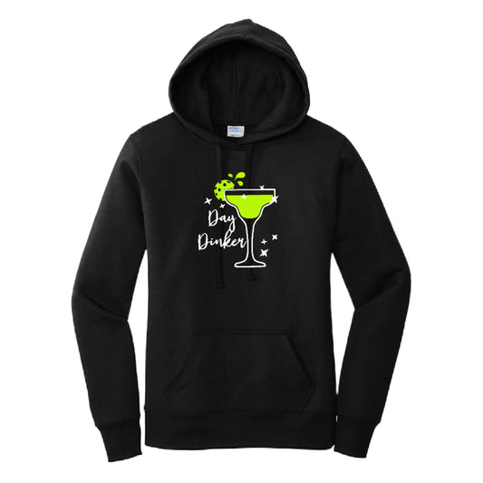 Day Dinker Pickleball Lime | Women’s Fitted Hoodie Pickleball Sweatshirt | 50% Cotton 50% Poly Fleece