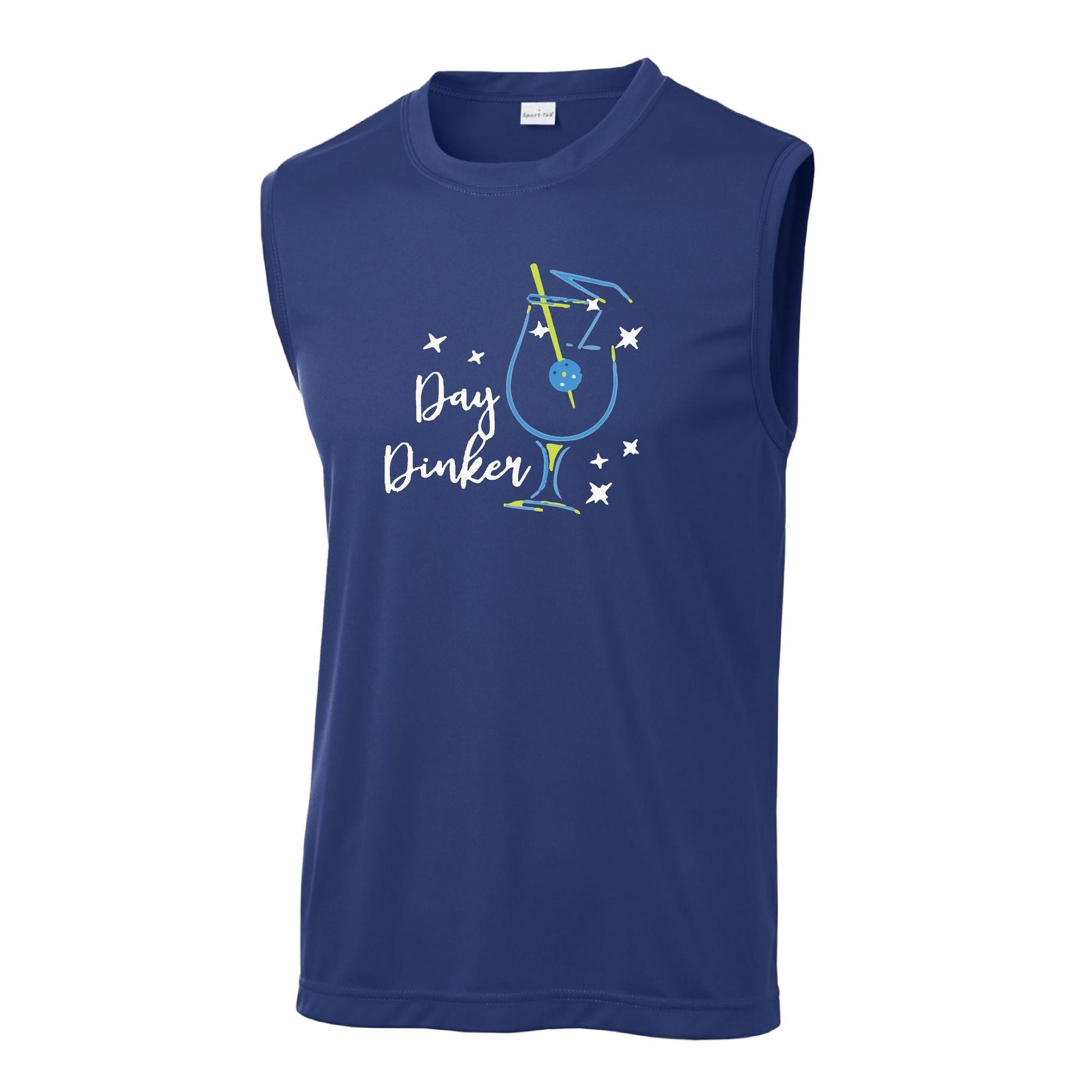 Day Dinker Pickleball Olive | Men's Sleeveless Athletic Performance T-Shirt | 100% Polyester