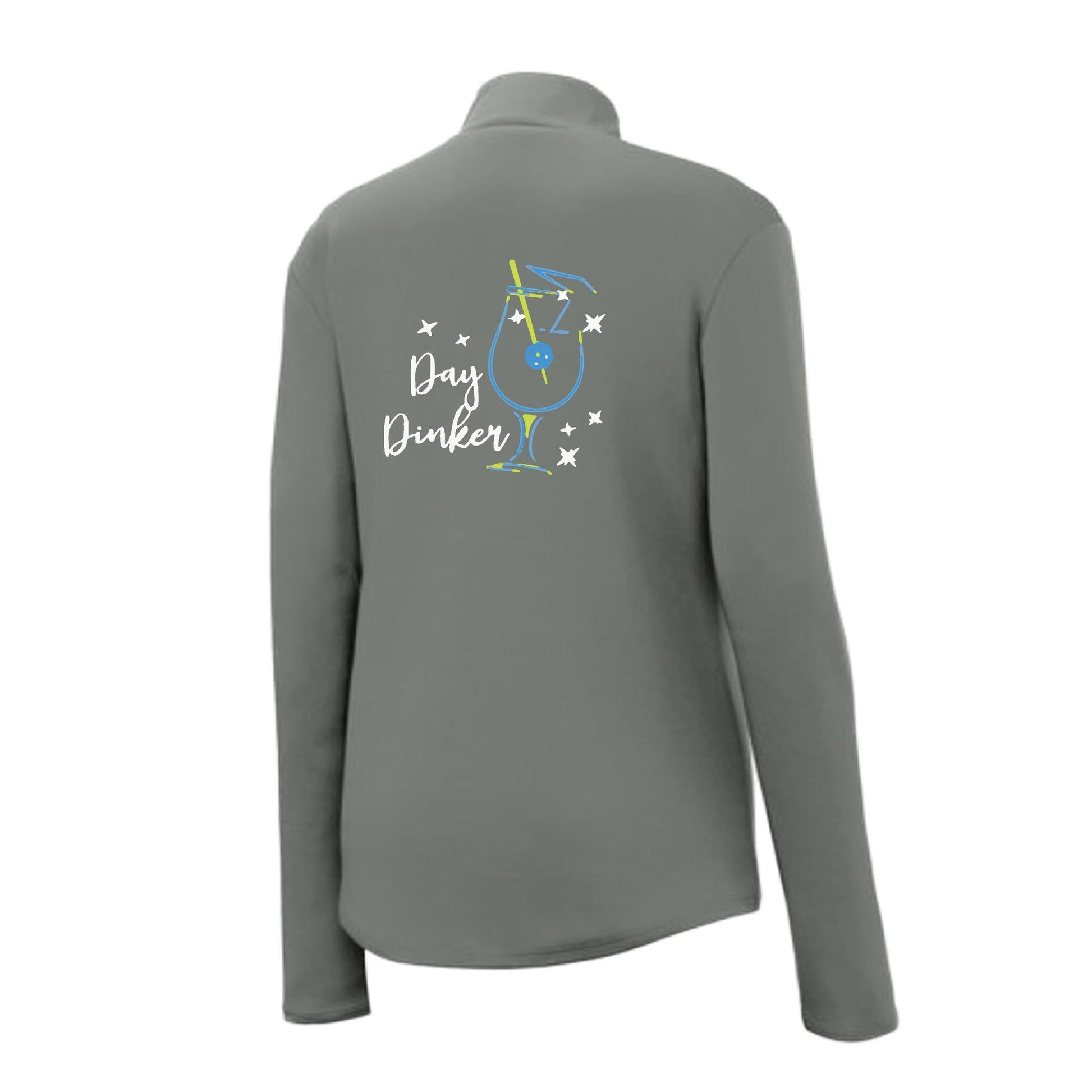 Day Dinker Pickleball Olive | Women's 1/4 Zip Pickleball Performance Pullover Shirt | 100% Polyester