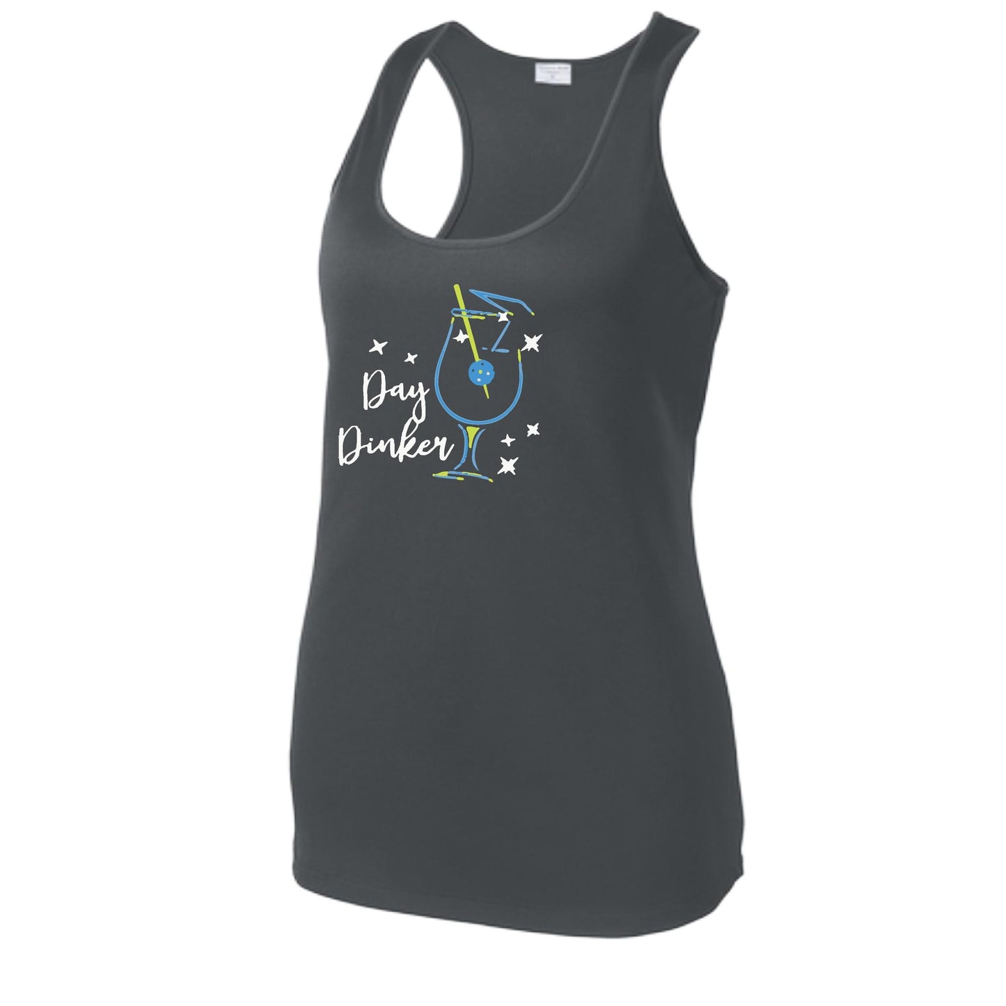 Day Dinker Pickleball Olive | Women's Racerback Pickleball Tank | 100% Polyester