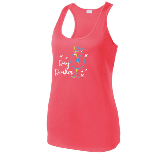 Day Dinker Pickleball Olive | Women's Racerback Pickleball Tank | 100% Polyester