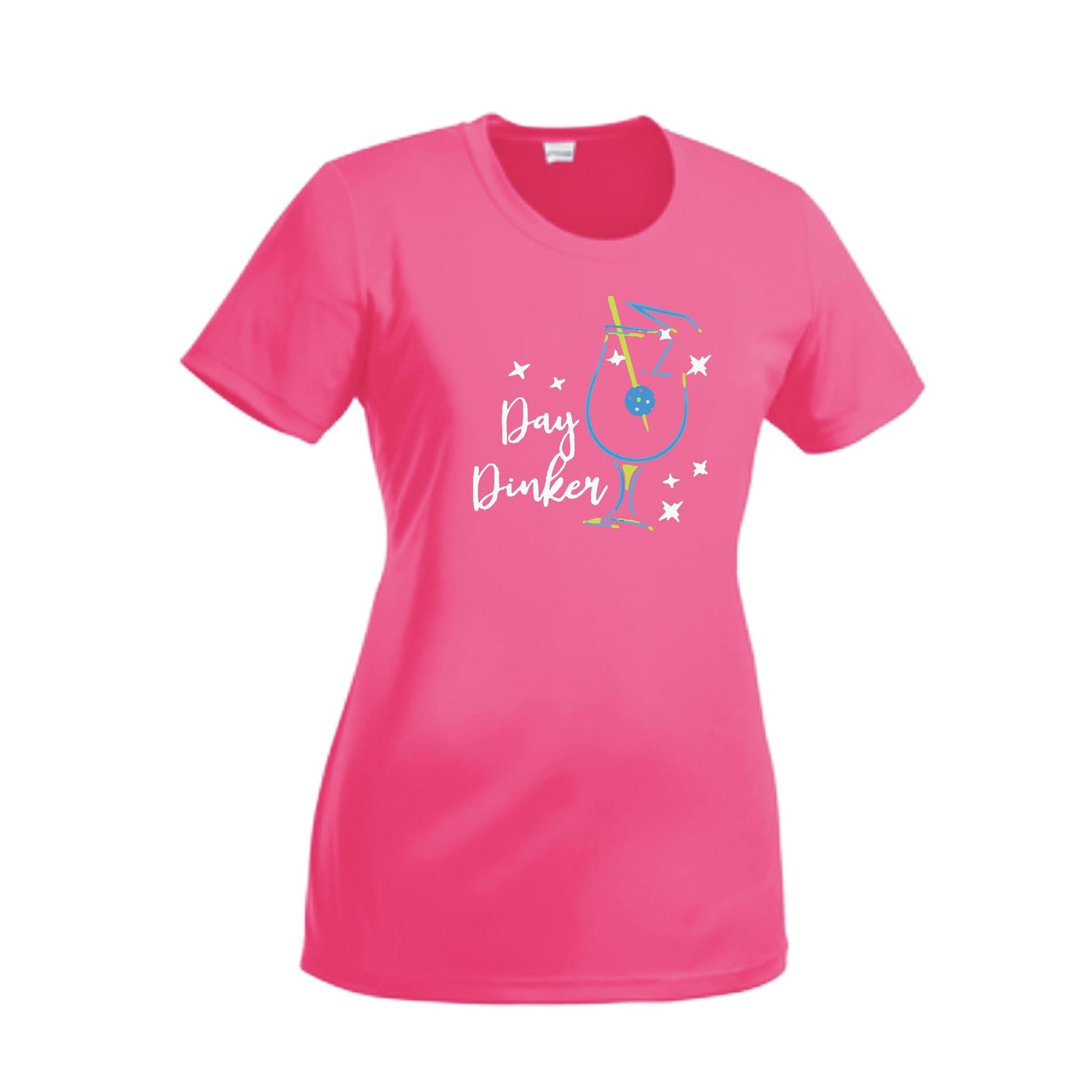 Day Dinker Pickleball Olive | Women’s Short Sleeve Crewneck Pickleball Performance T-Shirts | 100% Polyester