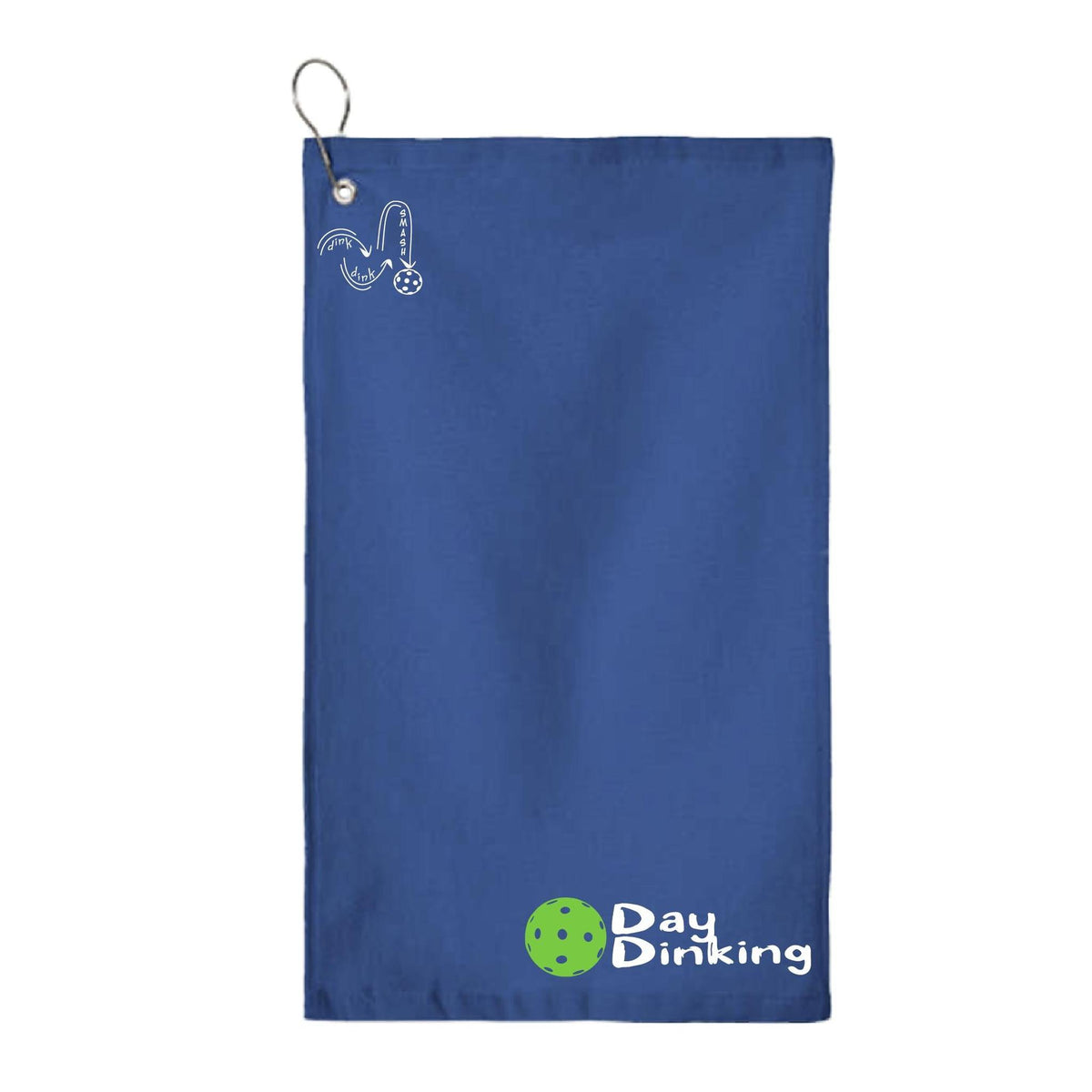 Day Dinking (10 Custom Pickleball Colors) | Pickleball Court Towels | Grommeted 100% Cotton Terry Velour