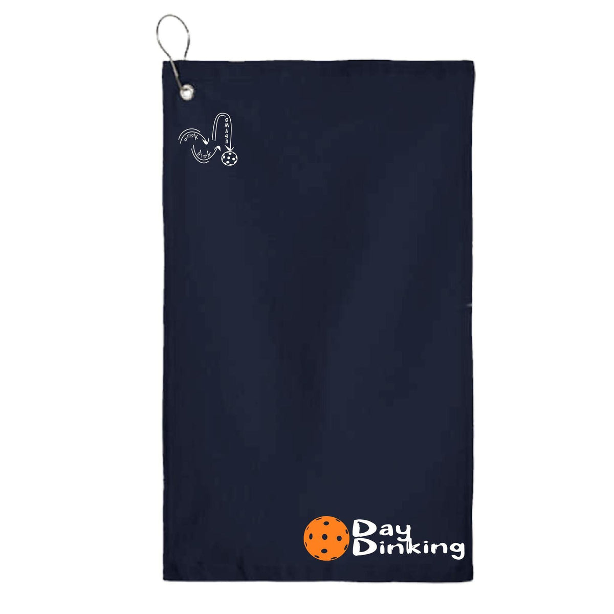 Day Dinking (10 Custom Pickleball Colors) | Pickleball Court Towels | Grommeted 100% Cotton Terry Velour