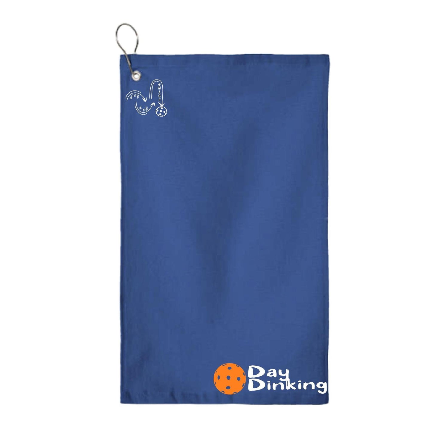 Day Dinking (10 Custom Pickleball Colors) | Pickleball Court Towels | Grommeted 100% Cotton Terry Velour