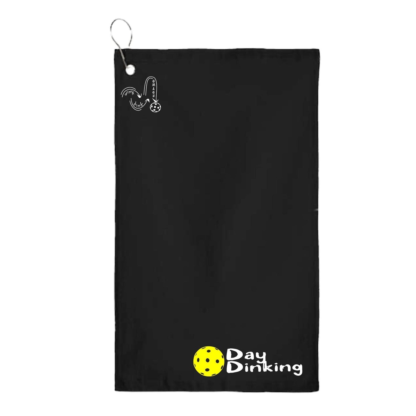 Day Dinking (10 Custom Pickleball Colors) | Pickleball Court Towels | Grommeted 100% Cotton Terry Velour