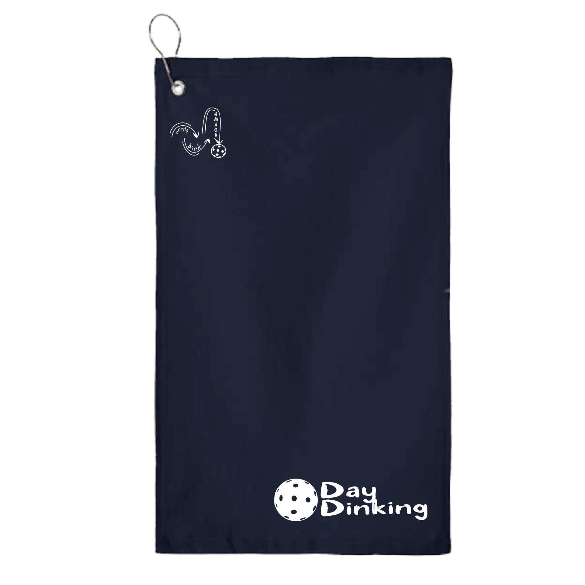 Day Dinking (10 Custom Pickleball Colors) | Pickleball Court Towels | Grommeted 100% Cotton Terry Velour