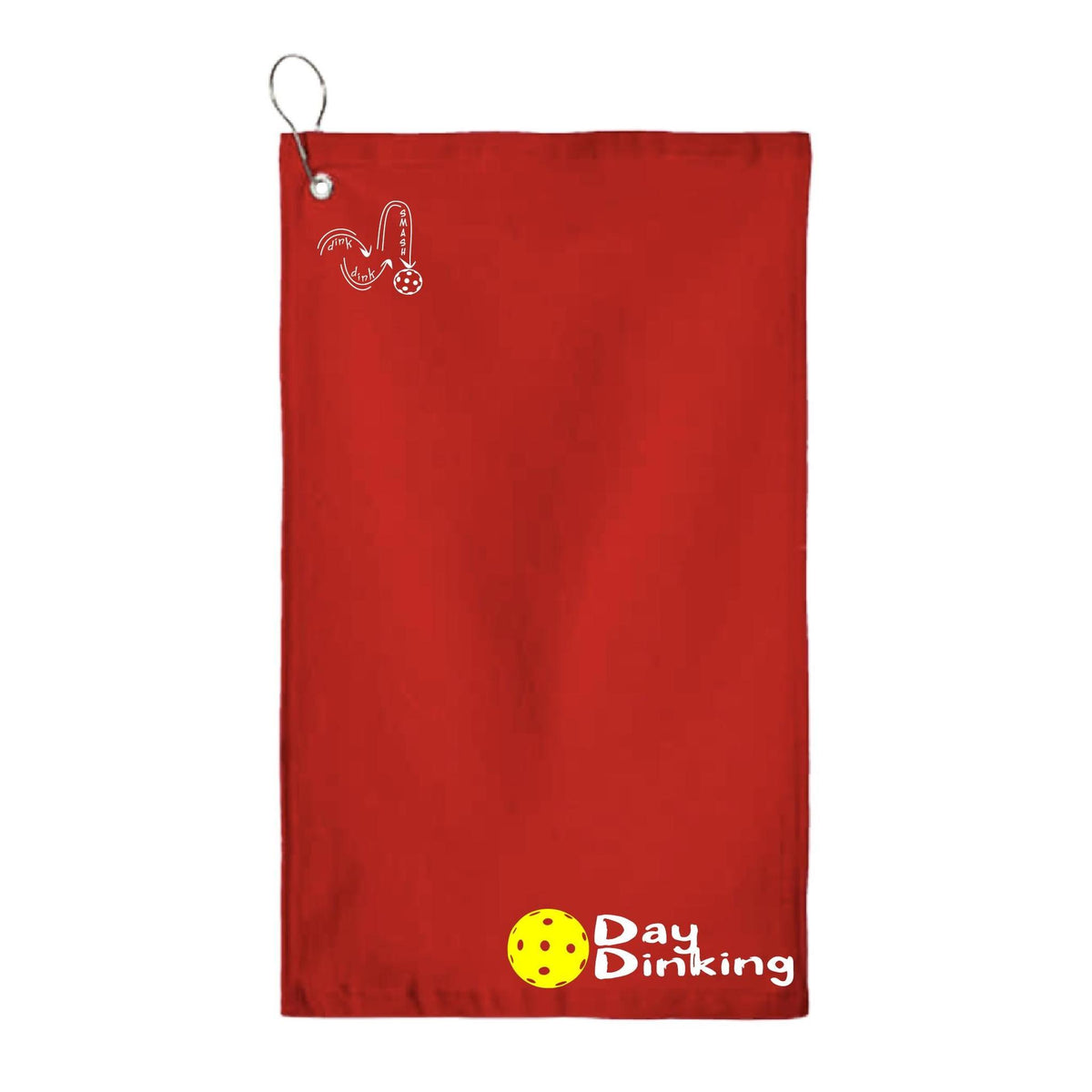 Day Dinking (10 Custom Pickleball Colors) | Pickleball Court Towels | Grommeted 100% Cotton Terry Velour