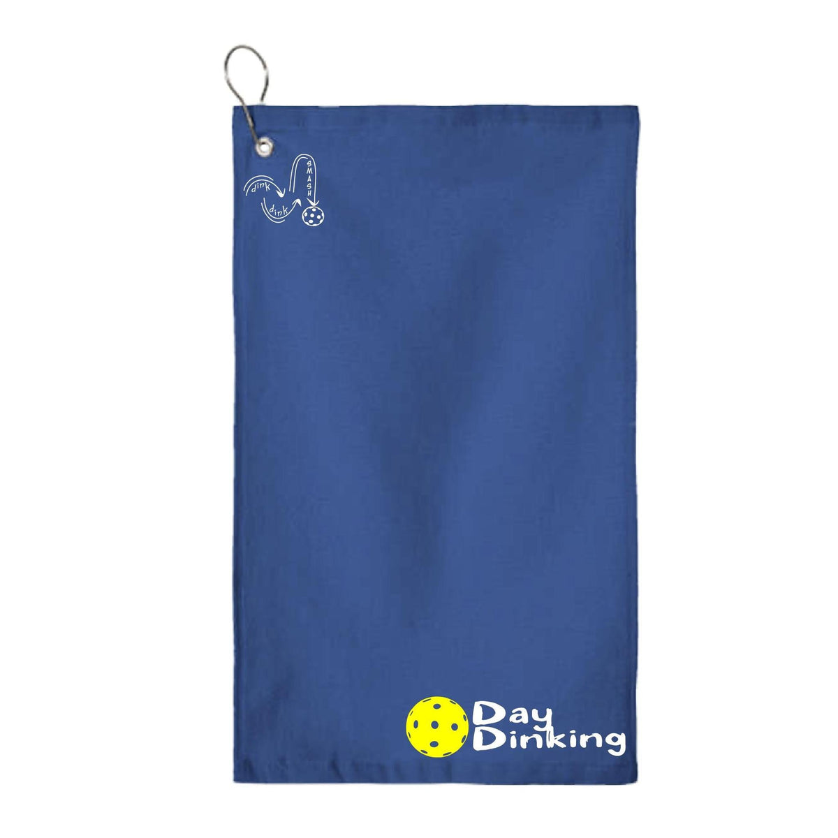 Day Dinking (10 Custom Pickleball Colors) | Pickleball Court Towels | Grommeted 100% Cotton Terry Velour
