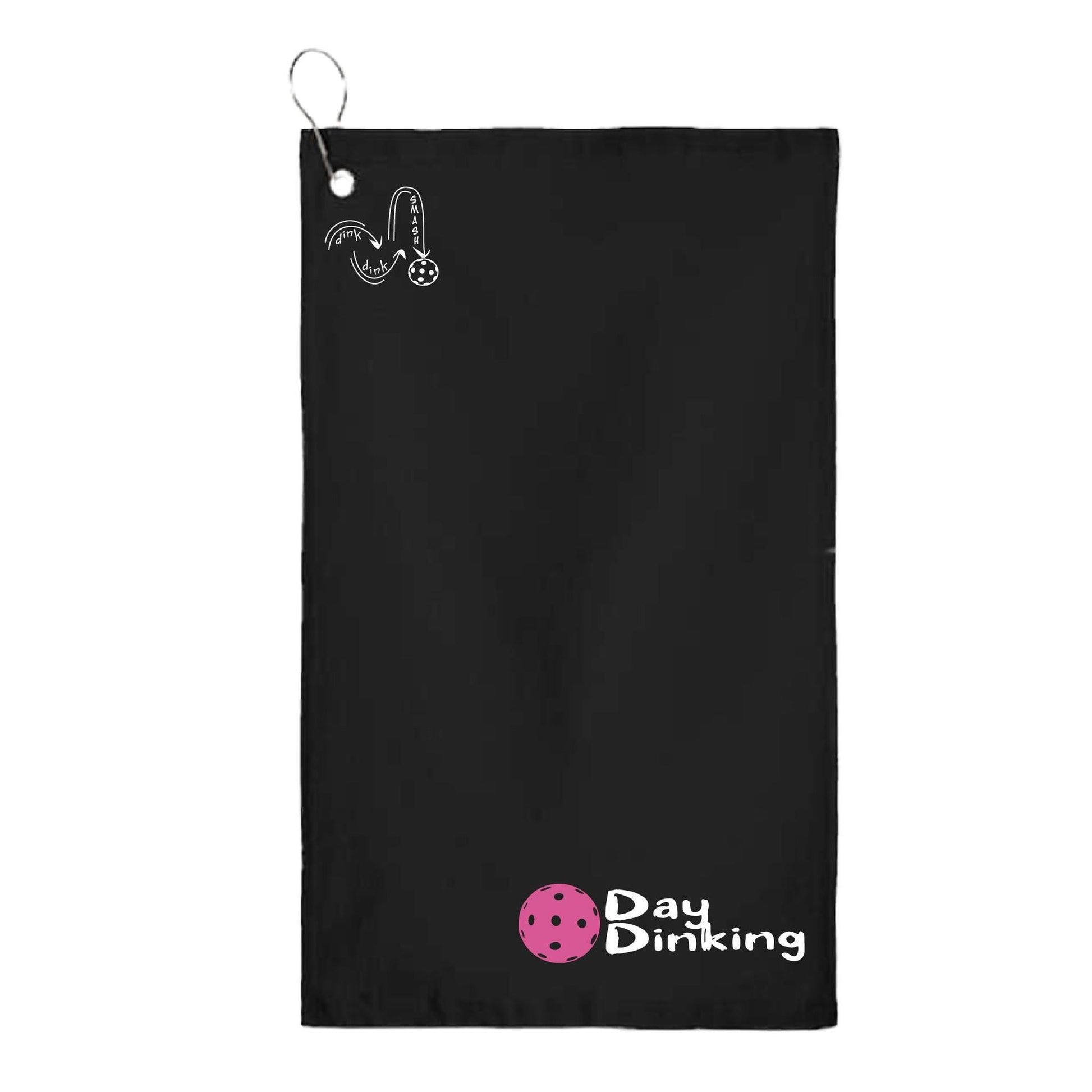 Day Dinking (10 Custom Pickleball Colors) | Pickleball Court Towels | Grommeted 100% Cotton Terry Velour