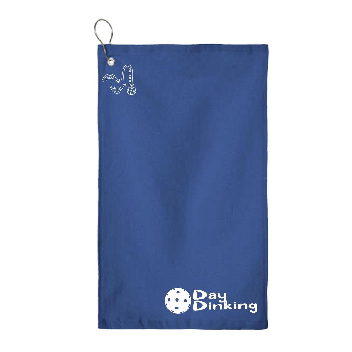 Day Dinking (10 Custom Pickleball Colors) | Pickleball Court Towels | Grommeted 100% Cotton Terry Velour