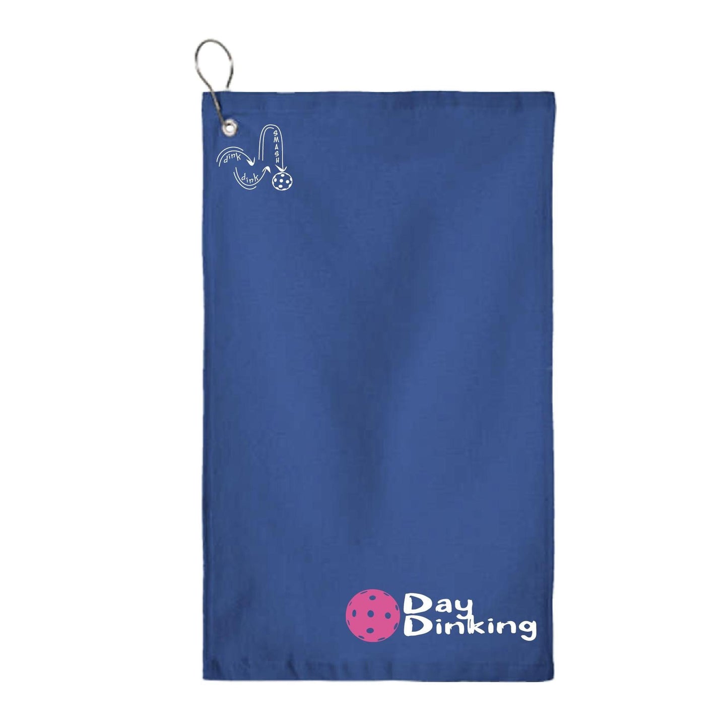 Day Dinking (10 Custom Pickleball Colors) | Pickleball Court Towels | Grommeted 100% Cotton Terry Velour