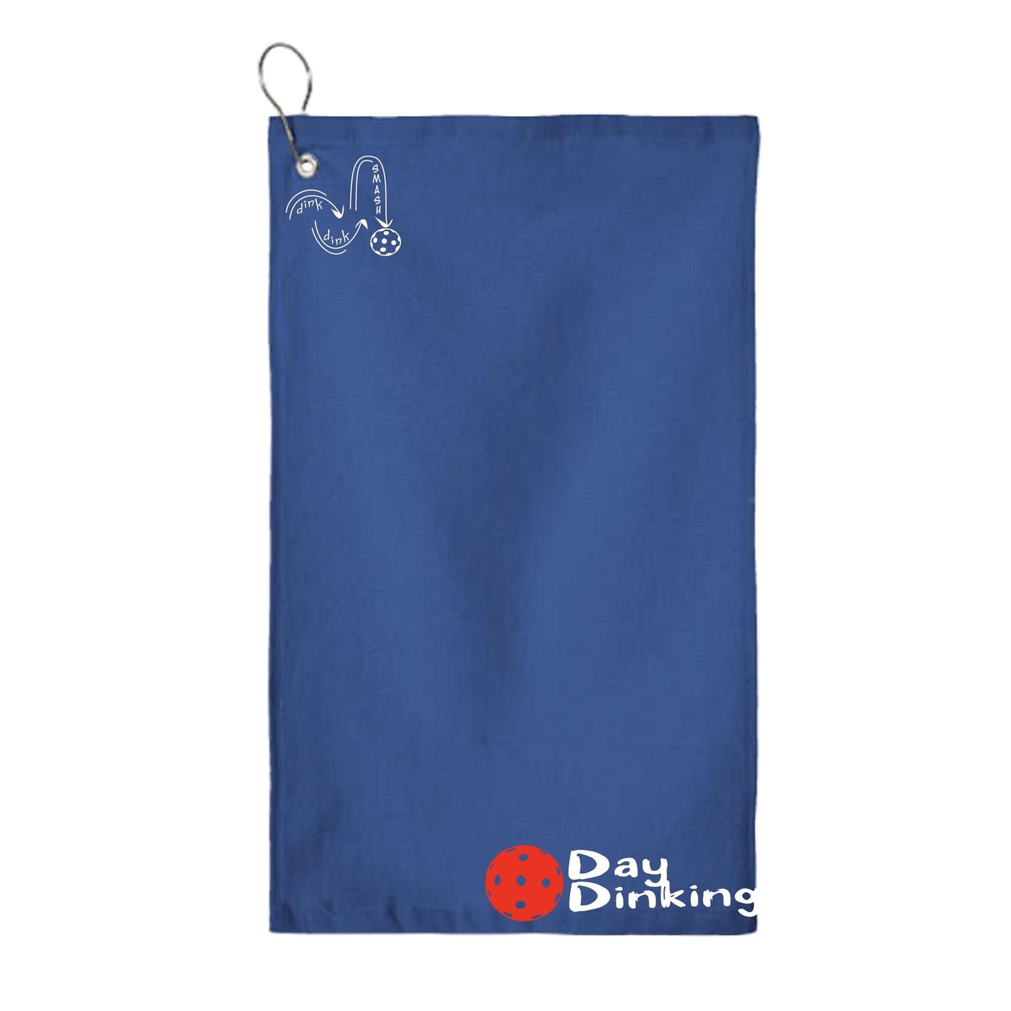 Day Dinking (10 Custom Pickleball Colors) | Pickleball Court Towels | Grommeted 100% Cotton Terry Velour