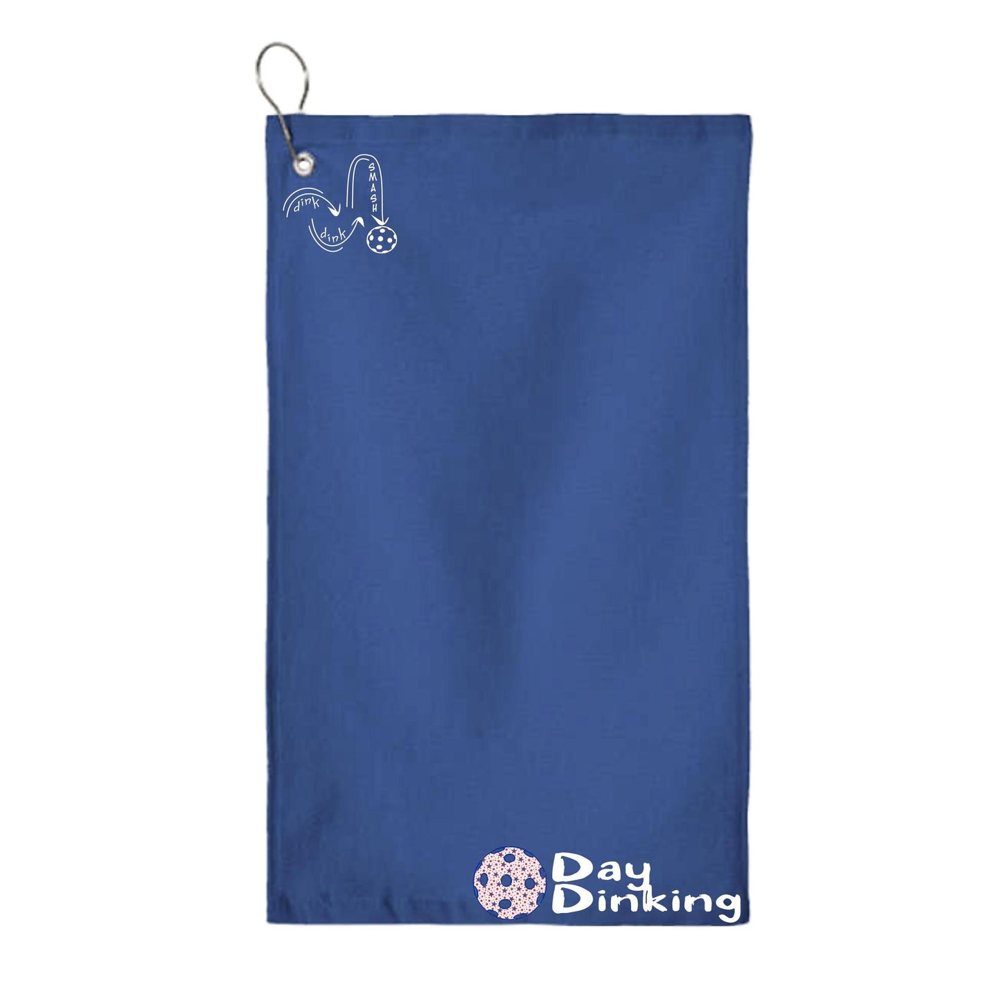 Day Dinking (10 Custom Pickleball Colors) | Pickleball Court Towels | Grommeted 100% Cotton Terry Velour