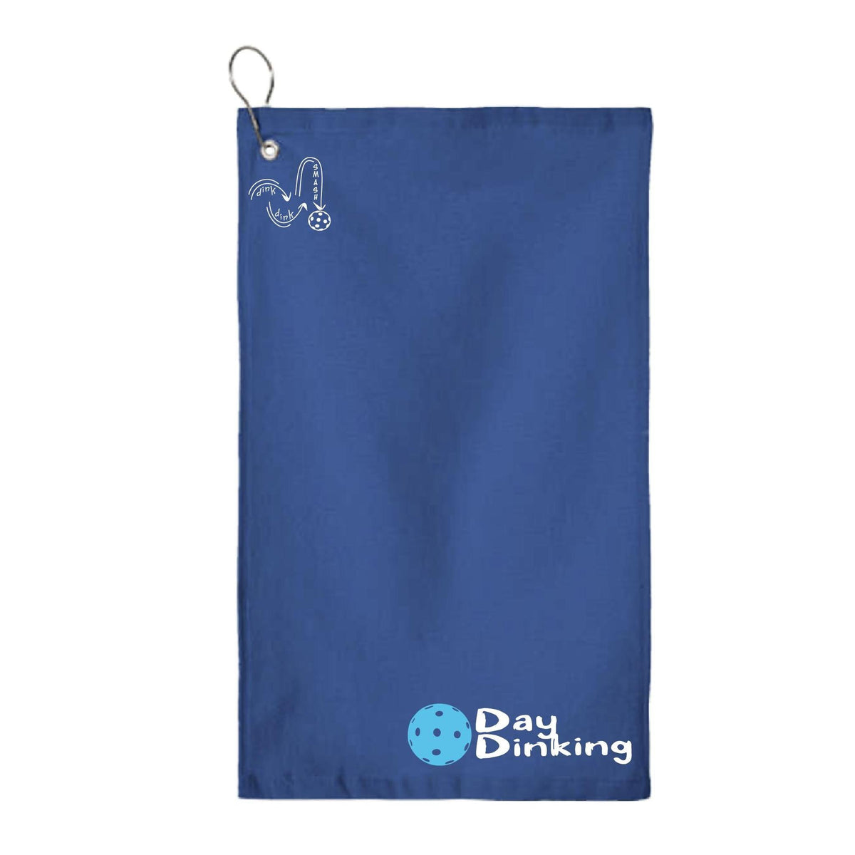 Day Dinking (10 Custom Pickleball Colors) | Pickleball Court Towels | Grommeted 100% Cotton Terry Velour