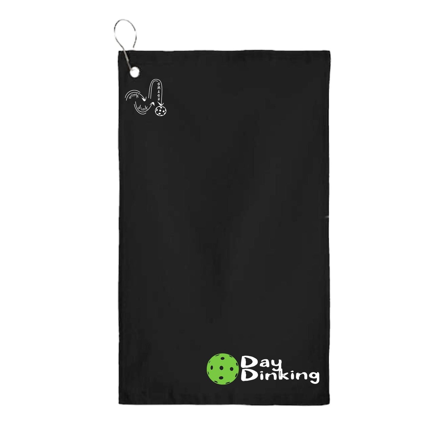 Day Dinking (10 Custom Pickleball Colors) | Pickleball Court Towels | Grommeted 100% Cotton Terry Velour