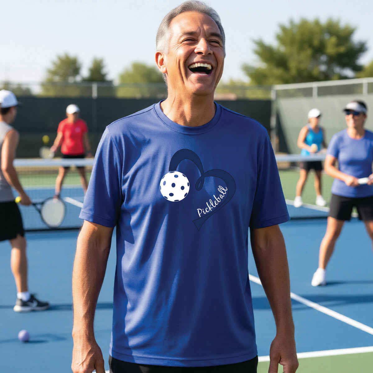 Dazzling Divas | Men's Short Sleeve Pickleball Performance T-Shirt | 100% Polyester