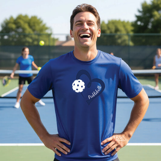 Dazzling Divas | Men's Short Sleeve Pickleball Performance T-Shirt | 100% Polyester