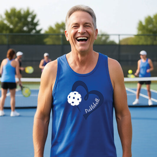 Dazzling Divas | Men's Sleeveless Pickleball Performance T-Shirt | 100% Polyester