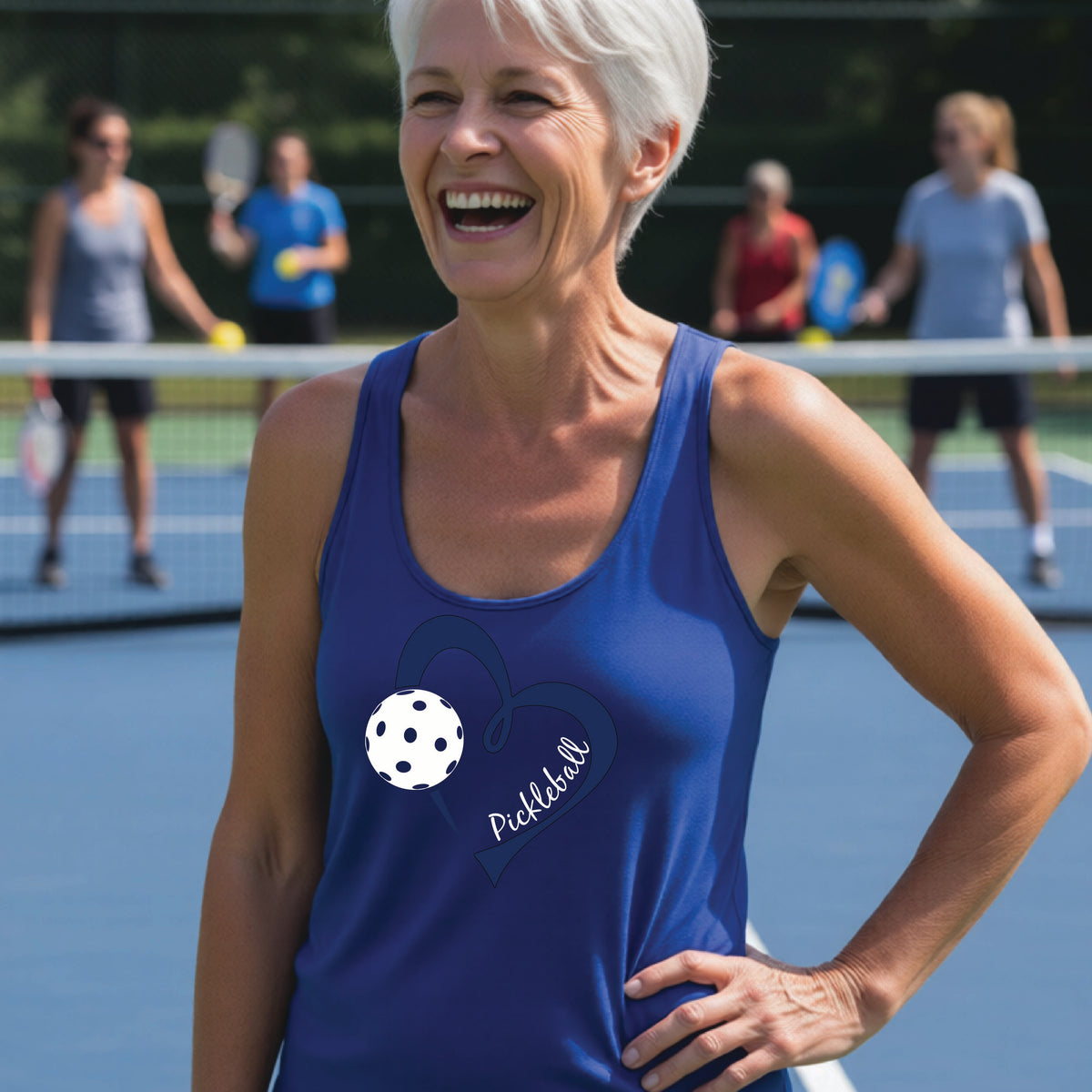 Dazzling Divas Pickleball Club | Women’s Racerback Pickleball Performance T-Shirt | 100% Polyester
