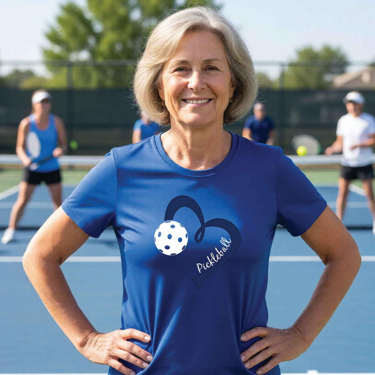 Dazzling Divas | Women’s Short Sleeve Pickleball Performance T-Shirt | 100% Polyester