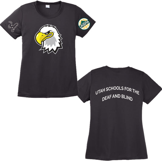 Utah Schools for the Deaf and Blind UHSPA | Women's Short Sleeve Crewneck T-Shirts | 100% Polyester