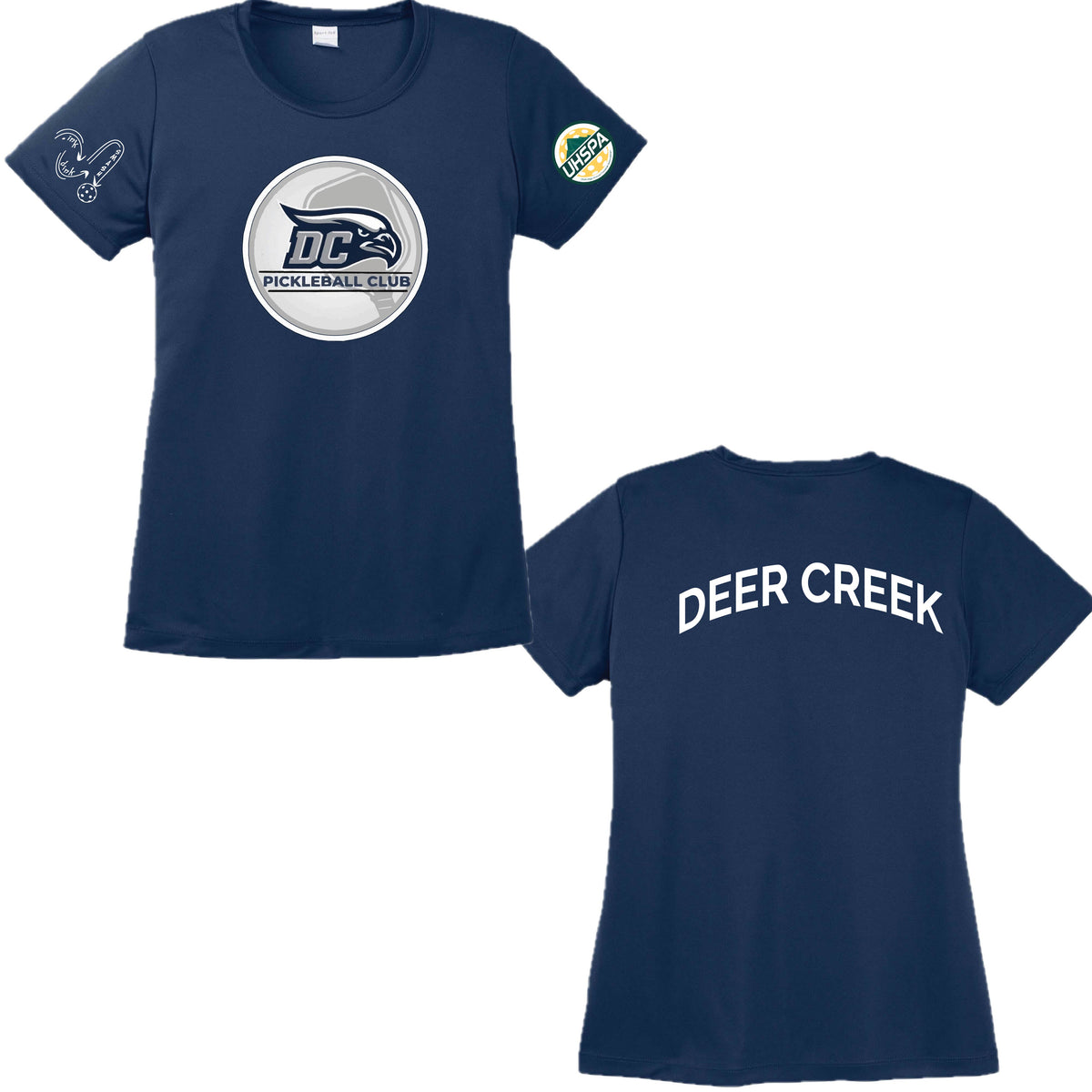 Deer Creek High School UHSPA | Women's Short Sleeve Crewneck T-Shirts | 100% Polyester